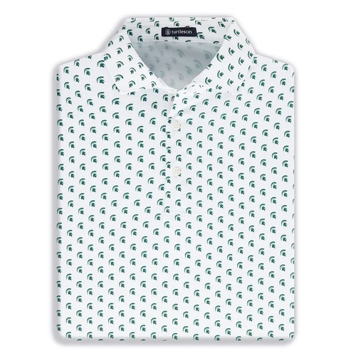 Michigan State Spartans Turtleson Gameday Perfomance Polo - White