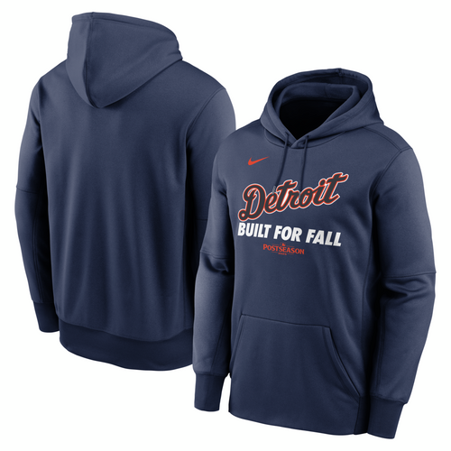 Detroit Tigers Nike 2025 Postseason Authentic Collection Therma-FIT Pullover Hoodie - Navy