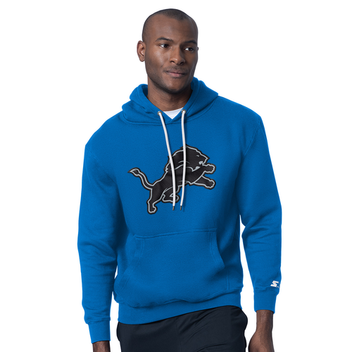 Detroit Lions Starter Heritage Pullover Hoodie - Blue