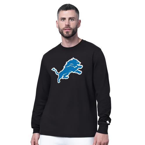 Detroit Lions Starter Heritage Long Sleeve T-Shirt - Black