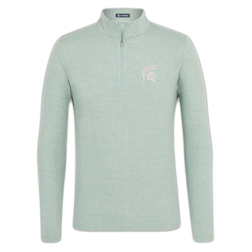 Michigan State Spartans Turtleson Ciro 1/4-Zip Pullover Top - Green Heather