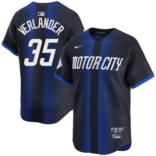 Justin Verlander Detroit Tigers Nike City Connect Limited Jersey - Navy