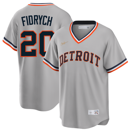 Mark Fidrych Detroit Tigers Nike Cooperstown Collection Replica Jersey - Gray