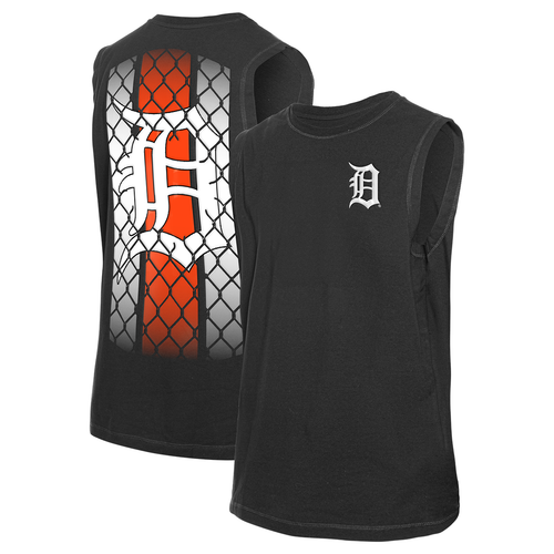 Detroit Tigers New Era Chain Link Tank Top - Black