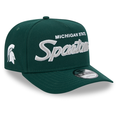 Michigan State Spartans New Era Script A-Frame 9FORTY Adjustable Hat - Green
