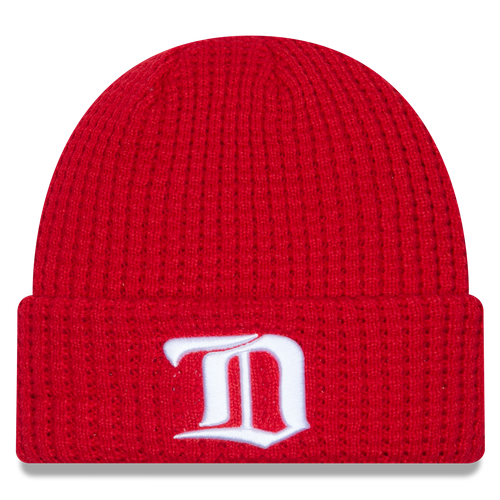 Detroit Red Wings New Era Vintage Logo Waffle Knit Hat - Red