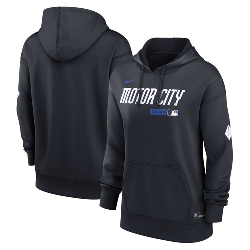 Detroit Tigers Nike Women's 2026 City Connect Authentic Collection Therma-FIT Hoodie - Navy
