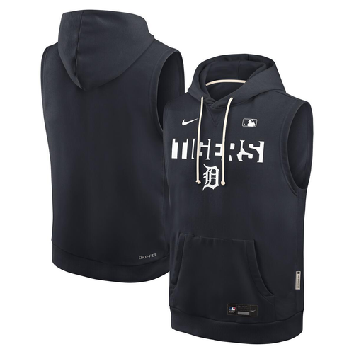 Detroit Tigers Nike 2026 Authentic Collection Dri-FIT Sleeveless Hoodie - Navy