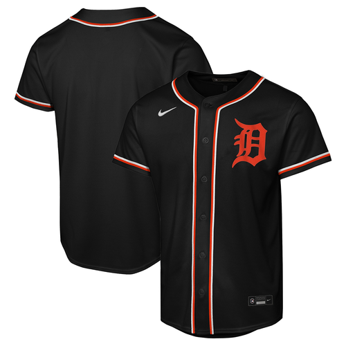 Detroit Tigers Nike Youth Carbon Baseline Jersey - Black