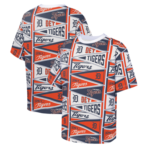 Detroit Tigers Outerstuff Youth All-Over Pennant T-Shirt - White