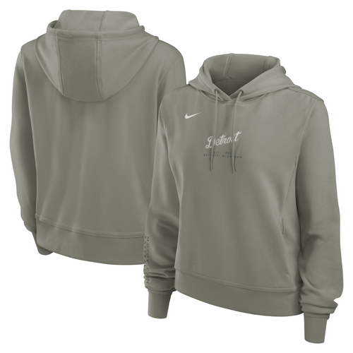 Detroit Tigers Nike Women's One Tri-Blend Dri-FIT Pullover Hoodie - Olive