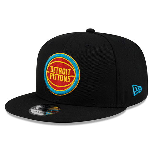 Detroit Pistons New Era Throwback 9FIFTY Snapback Hat - Black