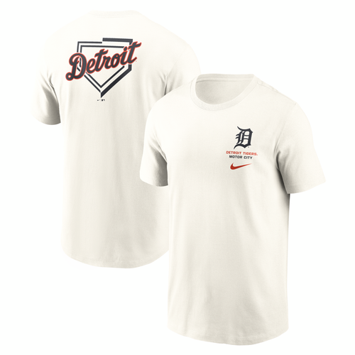Detroit Tigers Nike 2-Hit Plate Icon T-Shirt - Natural