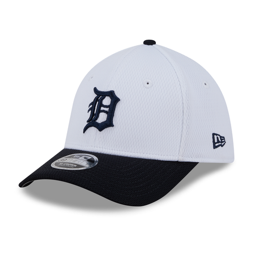 Detroit Tigers New Era Kid's Baseball M-Crown 39THIRTY Flex Hat- White/Navy