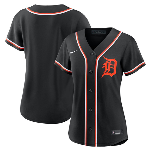 Detroit Tigers Nike Women's Carbon Replica Jersey - Black
