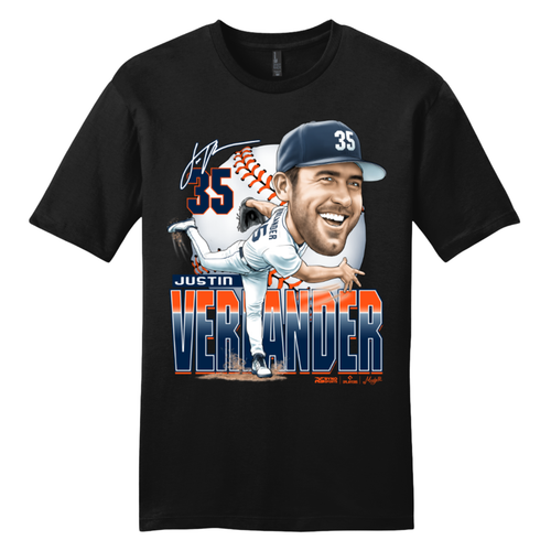 Justin Verlander Ryno Sports x Mudge Studios T-Shirt - Black