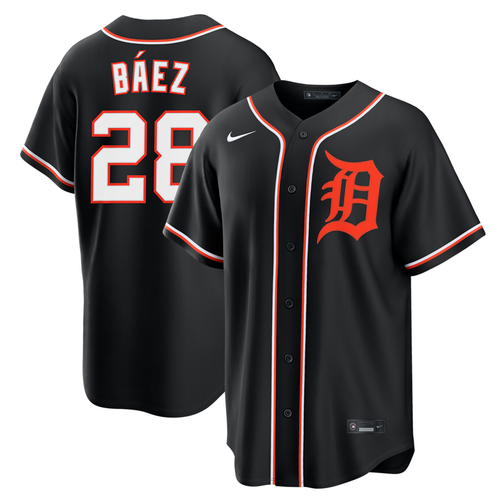 Javier Báez Detroit Tigers Nike Carbon Replica Jersey - Black