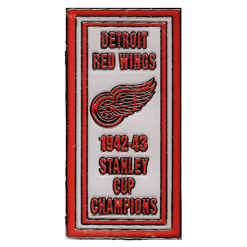 Detroit Red Wings Aminco 1942-43 Stanley Cup Banner Collector Pin