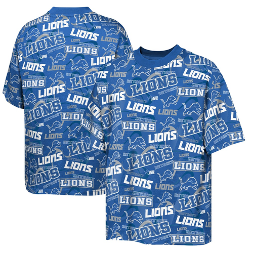 Detroit Lions Outerstuff Youth Shift All-Over Print T-Shirt - Blue