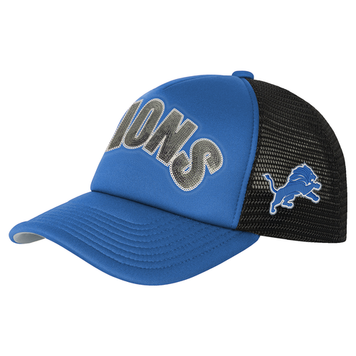 Detroit Lions Outerstuff Youth Girls Foam Trucker Hat - Blue/Black