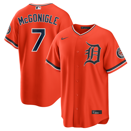 Kevin McGonigle Detroit Tigers Nike Alternate Home Stadium Jersey - Orange