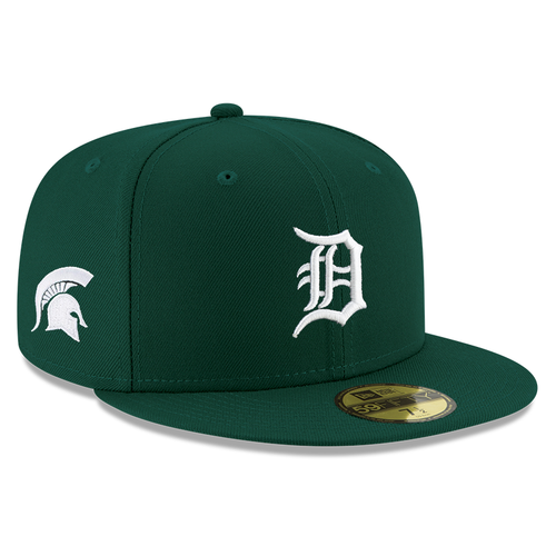Detroit Tigers x Michigan State Spartans New Era Co-Branded 59Fifty Fitted Hat - Green