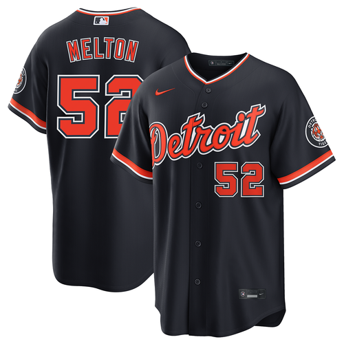 Troy Melton Detroit Tigers Nike Alternate Road Stadium Jersey - Navy
