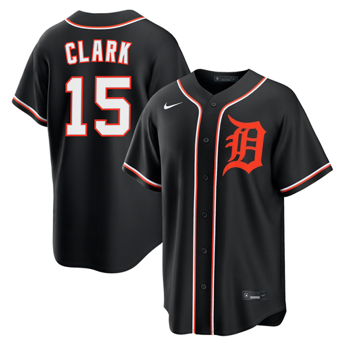 Max Clark Detroit Tigers Nike Carbon Replica Jersey - Black