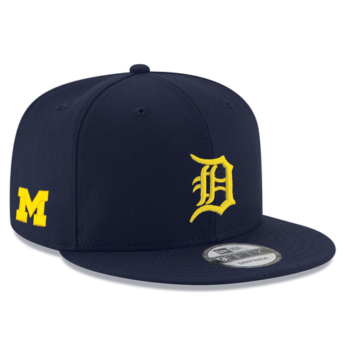 Detroit Tigers x Michigan Wolverines New Era Co-Branded 9Fifty Snapback Hat - Navy