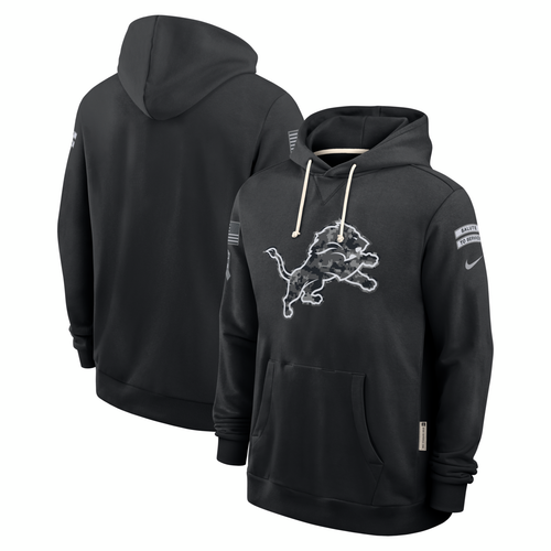 Detroit Lions Nike 2026 Salute To Service Pullover Hoodie - Black