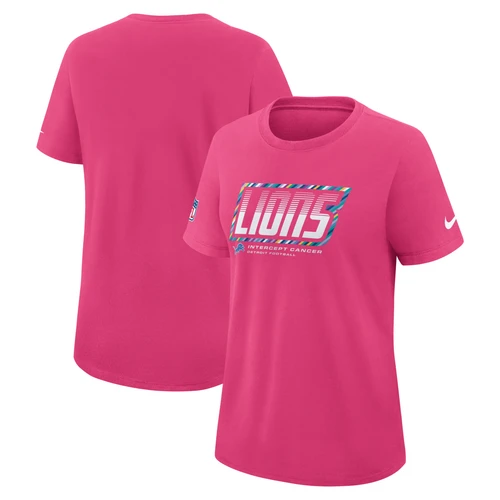 Detroit Lions Nike Women's 2026 NFL Crucial Catch Tri-Blend Dri-FIT T-Shirt - Pink