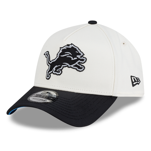 Detroit Lions New Era A-Frame 2026 Rivalries Collection A-Frame 9FORTY Adjustable Hat - Cream/Black