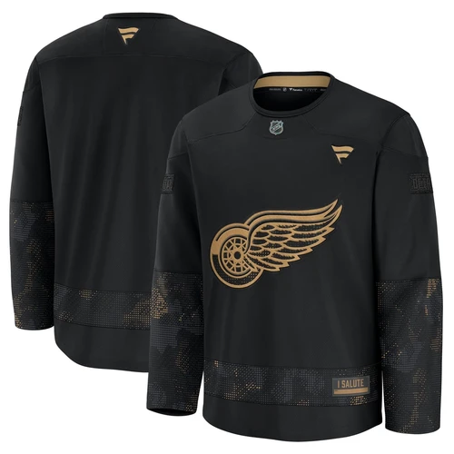 Detroit Red Wings Fanatics Military Appreciation Practice Jersey - Black