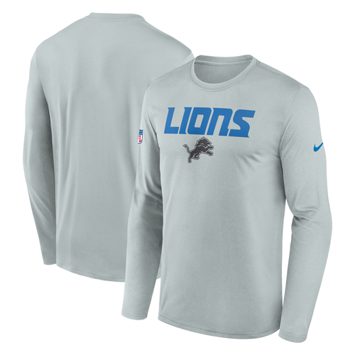 Detroit Lions Nike 2026 Rivalries Collection Sideline Legend Long Sleeve T-Shirt - Silver