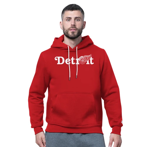 Detroit Red Wings Starter Heritage Pullover Hoodie - Red