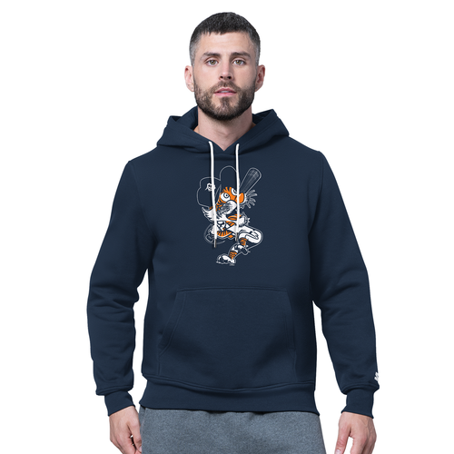 Detroit Tigers Starter Cooperstown Collection Swinging Kitty Heritage Pullover Hoodie - Navy