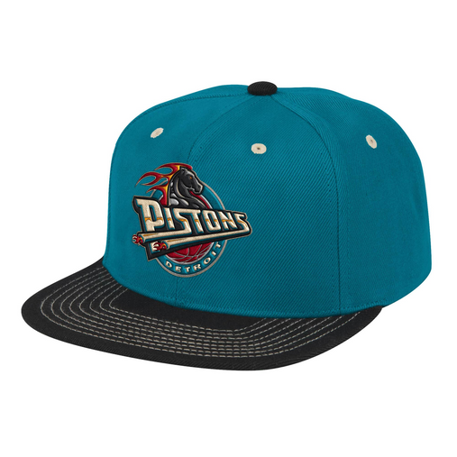 Mitchell Ness Detroit Pistons Teal Hardwood Classic Contrast
