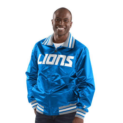 Outerstuff Detroit Lions Youth Blue Legendary Full Snap Varsity Jacket -  Gameday Detroit