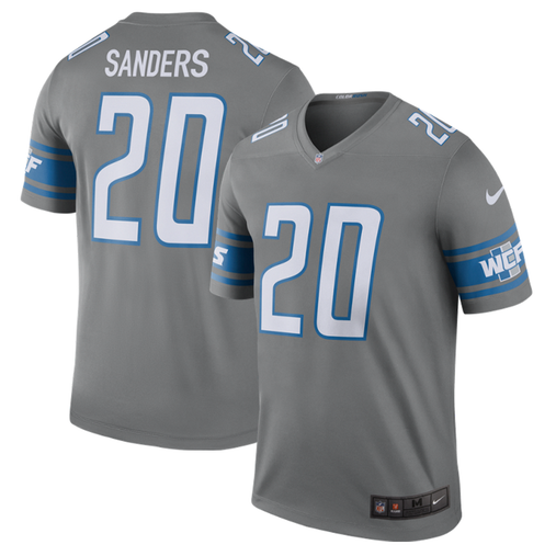 Nike Detroit Lions No20 Barry Sanders Black Women's Stitched NFL Limited Rush Jersey