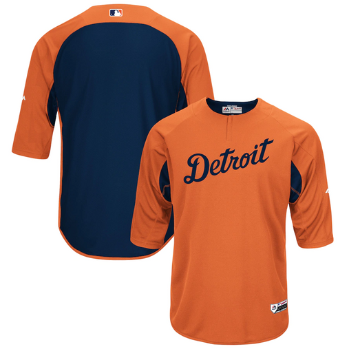 Majestic Detroit Tigers Road Authentic Cool Base Batting Practice