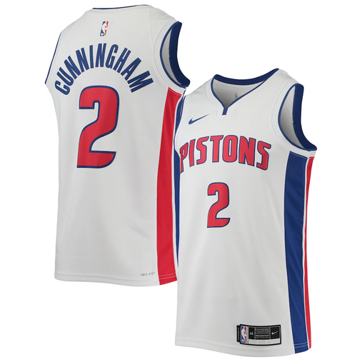 Detroit Pistons Team-Issued #63 White Jersey from the 2021 NBA