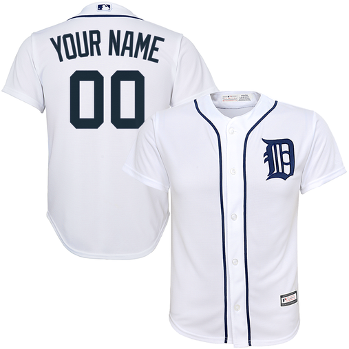 Detroit Tigers Personalized Custom Majestic Authentic Cool Base Home  Batting Practice Jersey - Navy