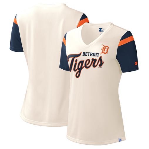 Detroit Tigers Starter Women's Kick Start T-Shirt - Vintage White 2X-Large