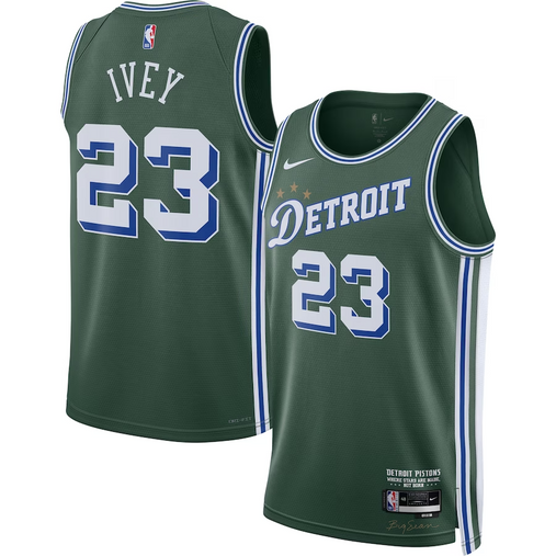 Jaden Ivey Autographed Green 2022-23 Detroit Pistons City Edition