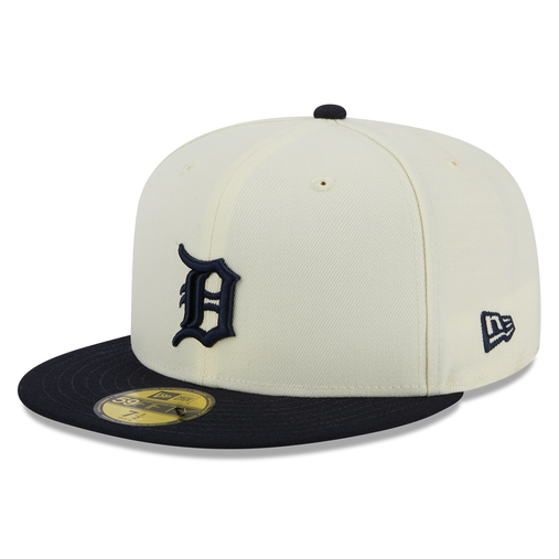 New Era 59Fifty Hat Detroit Tigers MLB Authentic Road Navy Blue Fitted Cap  (7 5/8)