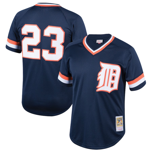 Men's Detroit Tigers Kirk Gibson Mitchell & Ness Orange Cooperstown  Collection Mesh Batting Practice Button-Up Jersey