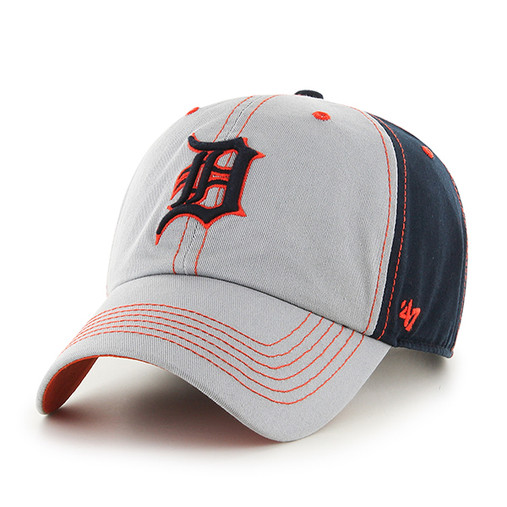 47 Brand Detroit Tigers Storm Gray Tumult Clean Up Adjustable Hat