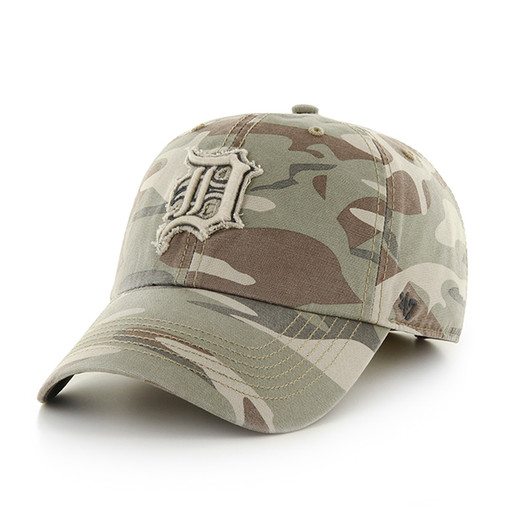 Detroit Tigers 47 Brand Clean Up Adjustable Camo Hat