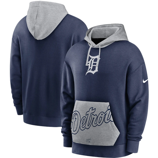 Detroit Tigers Nike Wordmark Hoodie - Midnight Navy - Youth