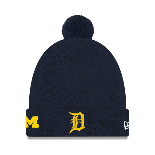 Detroit Tigers '47 Northward Cuffed Knit Hat with Pom - Navy